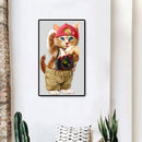 5D DIY Diamond Painting Cat Full Round Drill Mosaic Art Picture Rhinestone