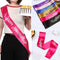 Decors Happy Anniversary Satin Sash Shoulder Strap Anniversary Celebration