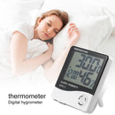 HTC-1 Large LCD Digital Indoor Hygrometer Room Thermometer with Alarm Clock