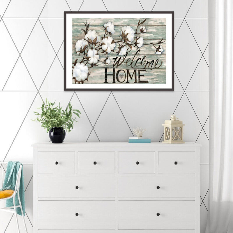 5D DIY Full Round Drill Diamond Painting Cotton Home Art Cross Stitch Embroidery