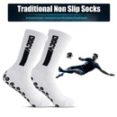 Anti Slip Football Socks Baseball Rugby Soccer Socks for Adults (White)
