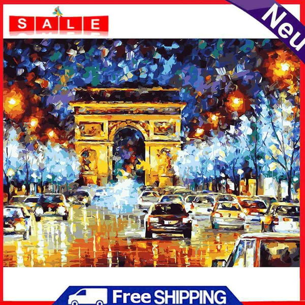 Painting By Numbers DIY Kit Triumphal Arch Canvas Oil Wall Art Picture Ornaments