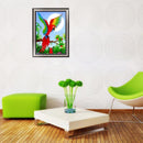 Flower Parrot Diamond DIY Painting Embroidery Cross Stitch Home Decor