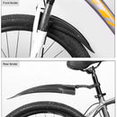 2pcs MTB Bike Mudguard Wings Set Cycling Bicycle Front Rear Fenders (Black)