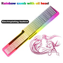 Haircut Hairdresser Comb Colorful Rainbow Comb Hairdressing Styling Tool Newly