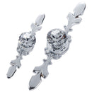 Diamond Drawer Wardrobe Pulls Crystal Closet Door Knobs Cabinet Handles