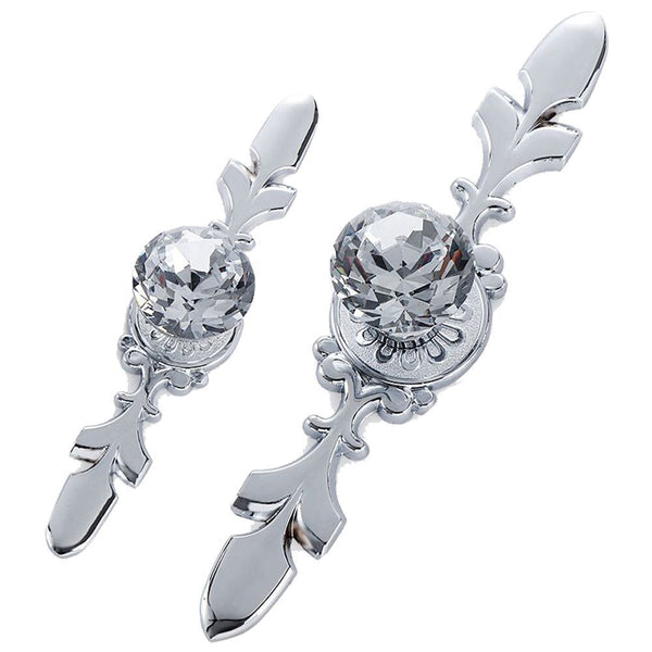 Diamond Drawer Wardrobe Pulls Crystal Closet Door Knobs Cabinet Handles