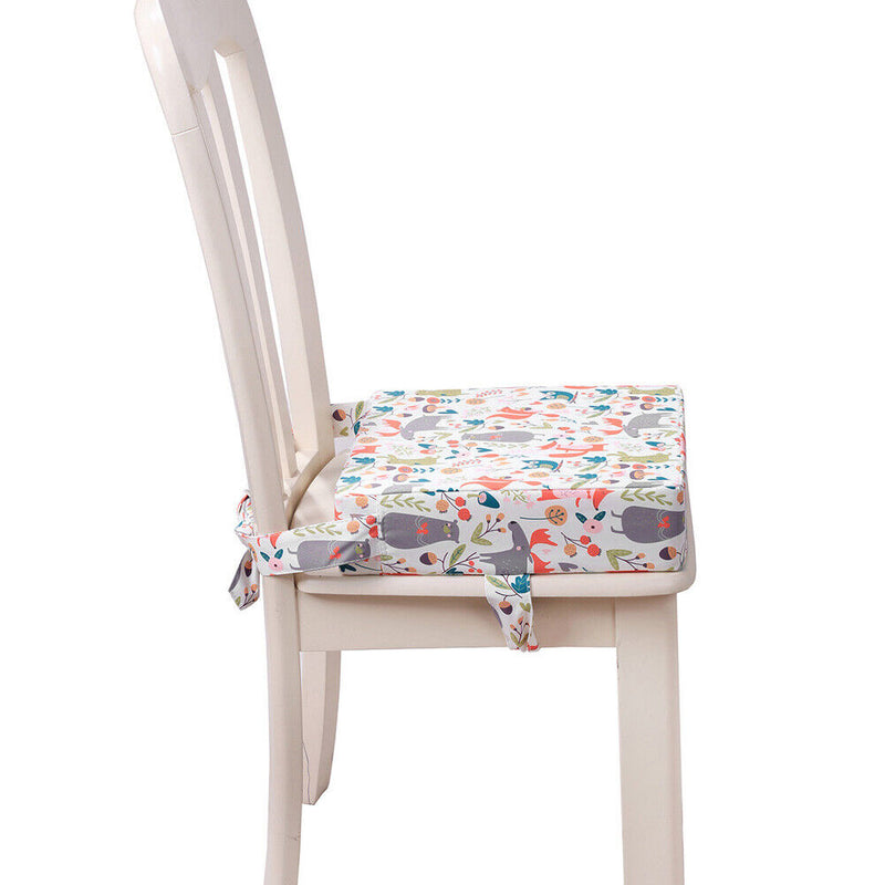 Removable Kids Chair Lifting Cushion Increased Seat Booster (Forest White) Newly