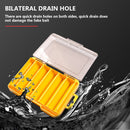 Fishing Lure Box Double Side Bait Case Organizer Fishing Tackle (S Yellow) Newly