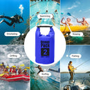 Waterproof Dry Bag Pack Sack Swimming Kayaking Boat Trekking (2L Dark Blue)