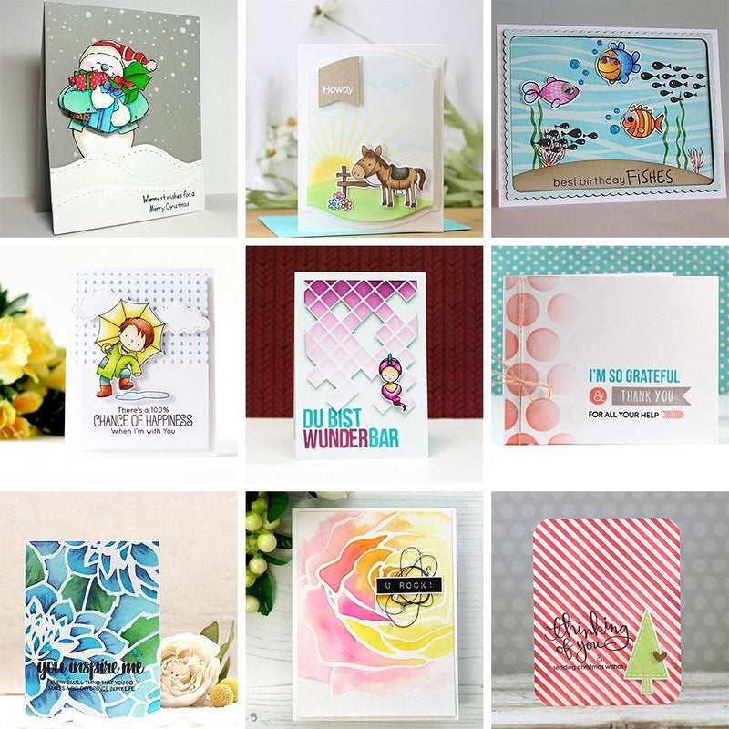 Decorative DIY Drawing Paper Layering Stencil Embossing Scrapbooking Template