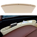 PU Leather Catcher Box Car Seat Slit Storage Pocket (Beige) Newly