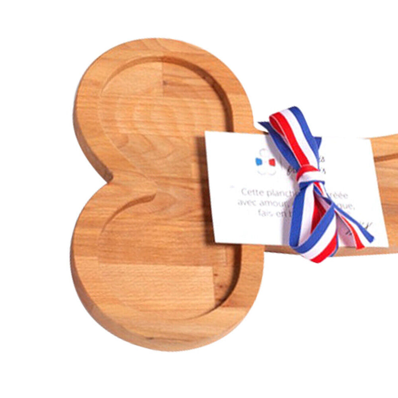 Wooden Serving Tray Special Shaped Ornament Appetizer Snack Dish Plate (L)