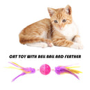 Cute Paw Print Feather Bell Ball Interactive Playing Toys Funny Mini Pet Cat