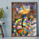 5D Diamond Painting DIY Color Cat Animal Kits Full Round Drill Rhinestone Newly