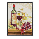 Full Embroidery DIY 14CT Grapes Wine Stamped Eco-Cotton Thread Cross Stitch Kit