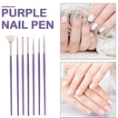 7pcs Manicure Painting Pen UV Gel Nail Polish Row Dotting Builder Nail Art Brush