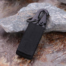 Carabiner Hook Webbing Buckle Nylon Molle Belt Hanging Key Ring(Black)
