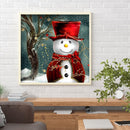 Diamond Snowman Full Round Diamond Crystal Diamond Rhinestone Pict