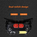 COB LED Headlamp Waterproof Headlight 6 Mode USB Sensor Head Lamp for Outdoor