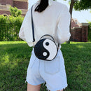 Retro Women Alligator Pattern Crossbody Bag Casual PU Hit Color Mini Round Purse