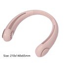 Mini Neck Fan Bladeless USB Rechargeable Neck Air Cooler (Pink 3000mAh)