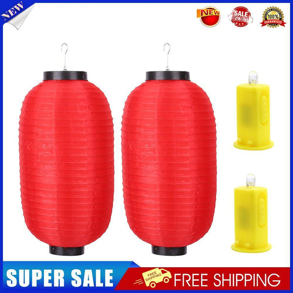 2x Sushi Lantern Cloth Japanese Waterproof Sushi Pub Decor with LED Wicks
