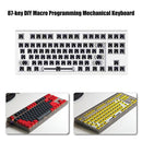 RGB Mechanical Keyboard for Flesports MK870 Programmable Keyboard (White)