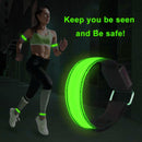 LED Luminous Armband Bracelet Cycling Reflective Warning Wristbands (Green)