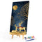 Golden Deer Oil Paint By Numbers DIY Handpainted on Canvas Wall Picture Unframed