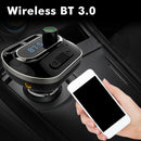 Wireless Bluetooth Handsfree Car Kit Transmitter MP3 Charger Dual Player I0Q4