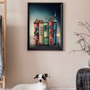 Abstract Book Cabin 5D DIY Full Round Diamond Painting Canvas Rhinestone Artwork