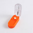 Portable Rectangular Tablet Cutter Box Pill Dispenser Storage Case (Orange)