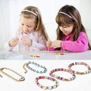 Polymer Clay Beads-Flat Round Spacer Beads DIY Jewelry Marking Kit for Bracelet