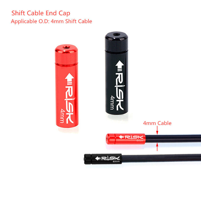 10pcs RISK MTB Bicycle Brake Shifter Inner Cable End Caps Aluminum Cycling