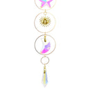 Metal Rainbow Collection Hanging Star Moon Crystal Prisms Home Decor (36) Newly