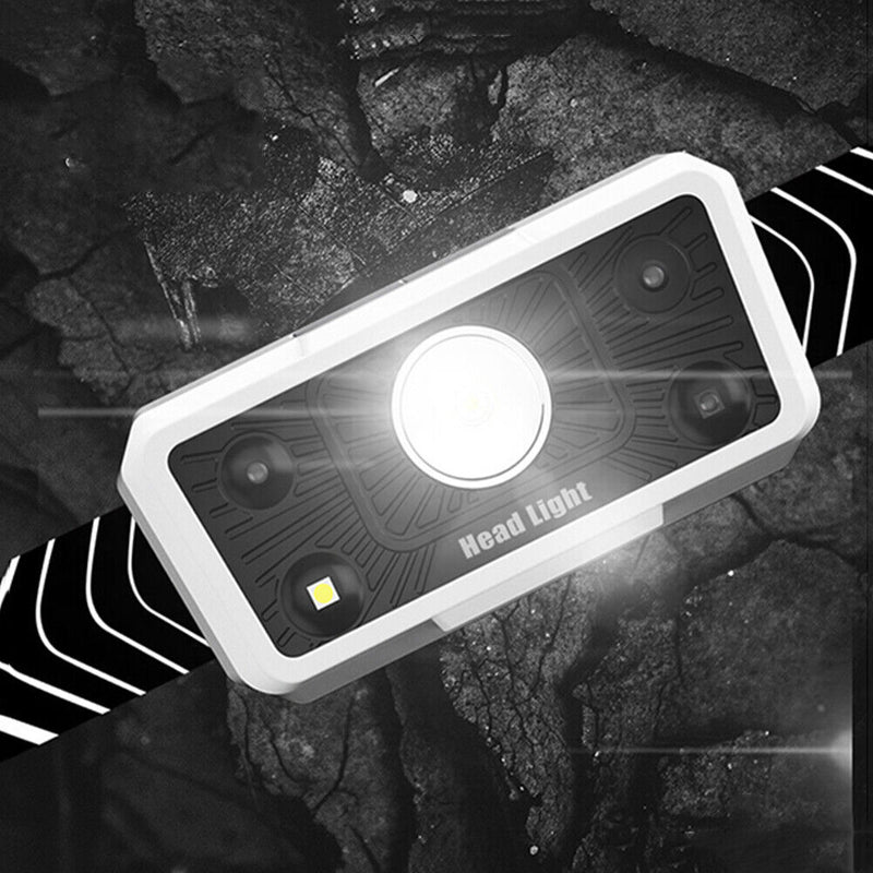 #A USB Rechargeable Induction Headlamp XPG LED Head Lamp with Built-In Battery