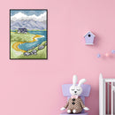DIY Cotton Thread Highland Cottage Partial Cross Stitch Stamped Embroidery Craft