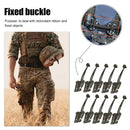 10pcs Molle Backpack Carabiner EDC Elastic Rope Webbing Buckle (Army Green)