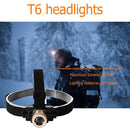 T6 LED Headlight Telescope Zoomable Rechargeable Headlamp Torch w/ Battery Newly