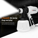650W Electric Paint Spraying Gun w/ 2 Nozzles Household Wall Paint Sprayer