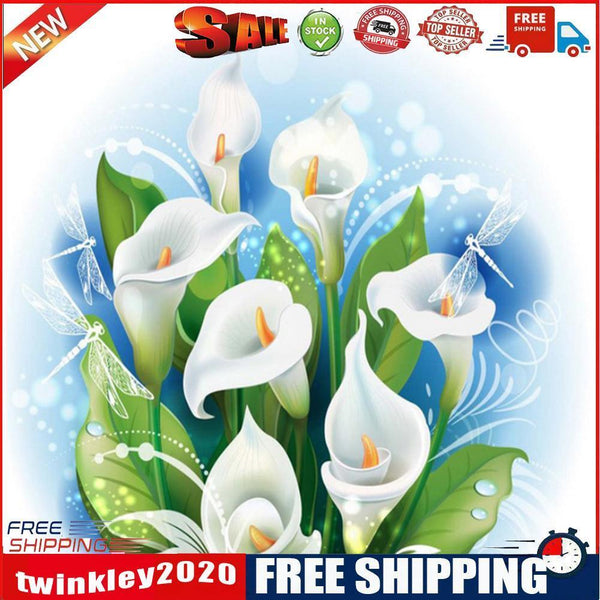 5D DIY Diamond Painting Calla Flower Full Drill Embroidery Wall Art Picture