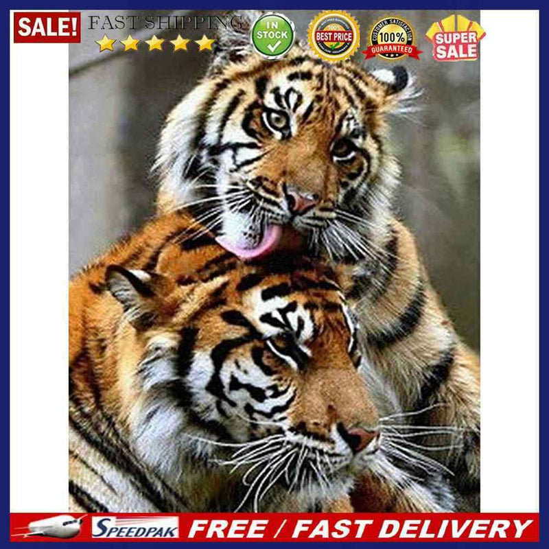 Handmade Static Animal 5D DIY Full Round Drill Drawing Kit Diamond Painting G