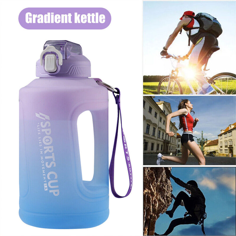 Sports Water Bottle Outdoor Fitness Travel Leakproof Frosted Cups (Purple) Newly