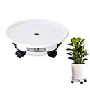 Movable Flower Pot Tray Plastic Universal Bonsai Base with Wheel Home Garden,