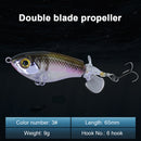 Popper Fishing Lure Topwater Floating Propeller Artificial Swimbait (9g 3) Newly