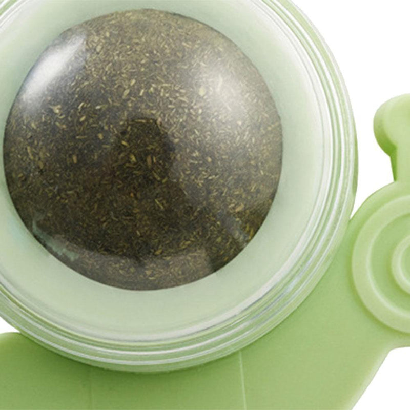 Cat Catnip Rotating Ball Cleaning Teeth Molar Interactive Pet Toys (Green)