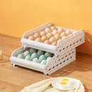 Egg Storage Box Plastic Fridge Space Saver Holder Container Kitchen Organizer