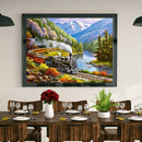 DIY Diamond Painting Train Park Full Round Drill Mosaic Art Picture Decor K
