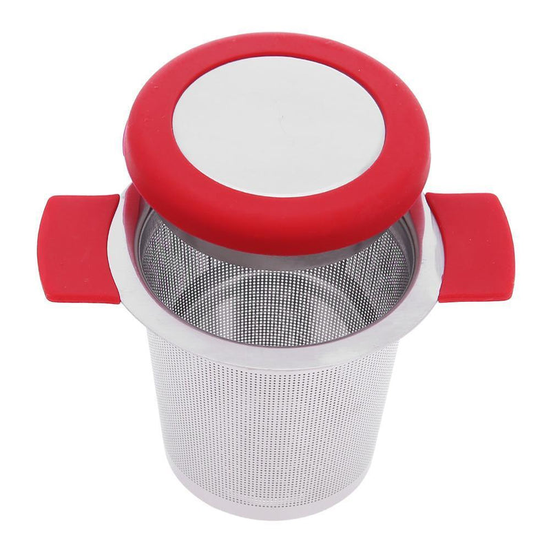 Stainless Steel Tea Strainers Infuser Steeping Loose Leaf Tea Filter(Red) Newly